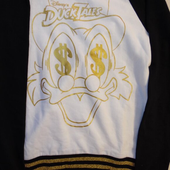 Disney Parks Sweatshirt‎ Womens Medium White Black Duck Tales EUC - Picture 2 of 6